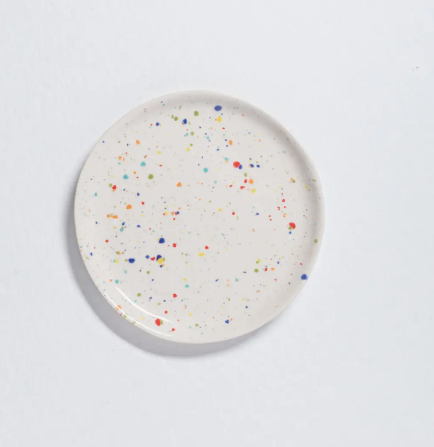 Brotteller Konfetti Party white